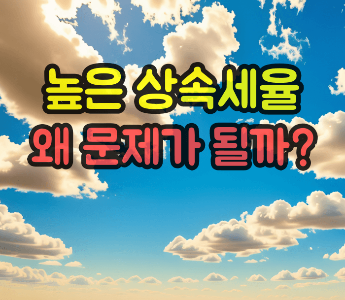 높은 상속세율의 과도한 부담이 경제에 미치는 영향