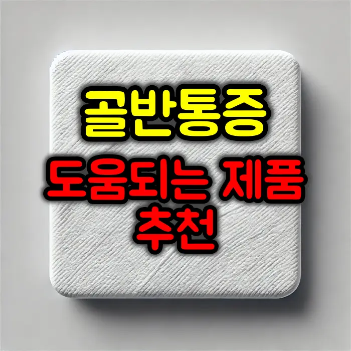 골반통증에 좋은 제품 추천