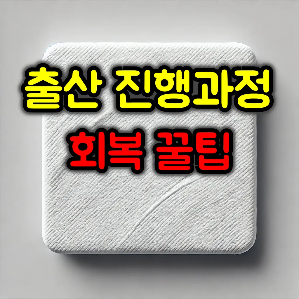 출산 진행과정과 알아두면 좋은 회복 꿀팁