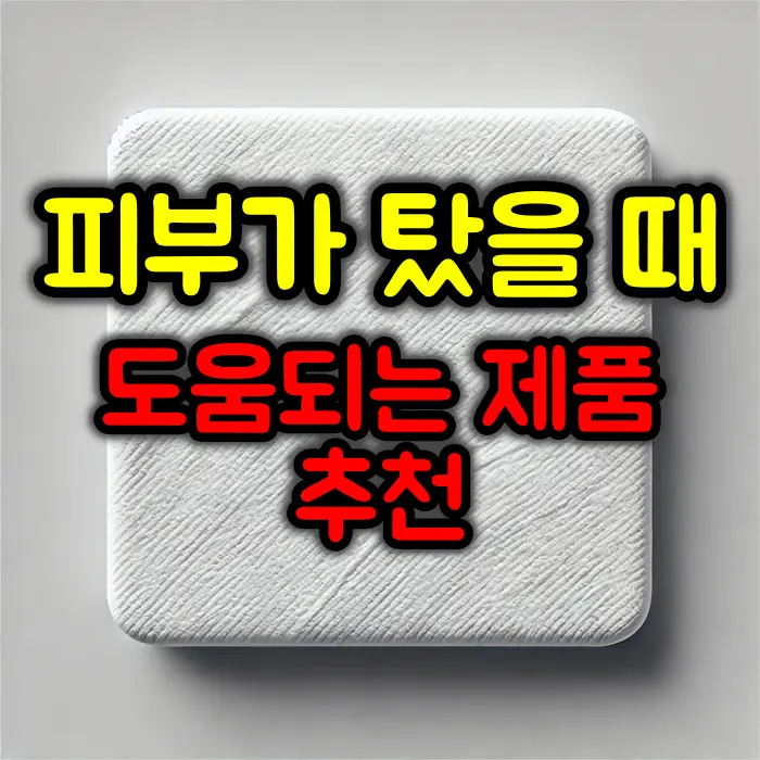 피부가 햇볕에 탔을 때 도움되는 제품 추천