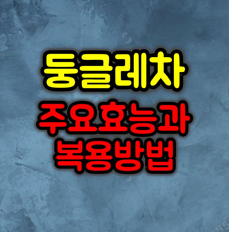 둥글레차 주요 효능과 복용방법