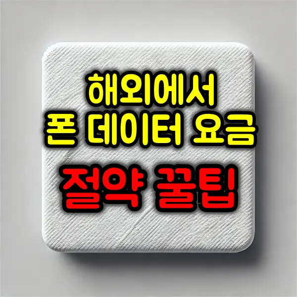 해외에서 현지유심 안쓰고 데이터 저렴하게 사용하는 꿀팁