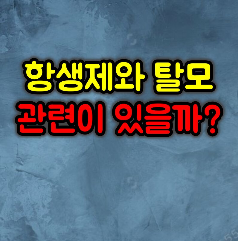 항생제와 탈모의 관계 :: 정말 탈모를 유발할까?