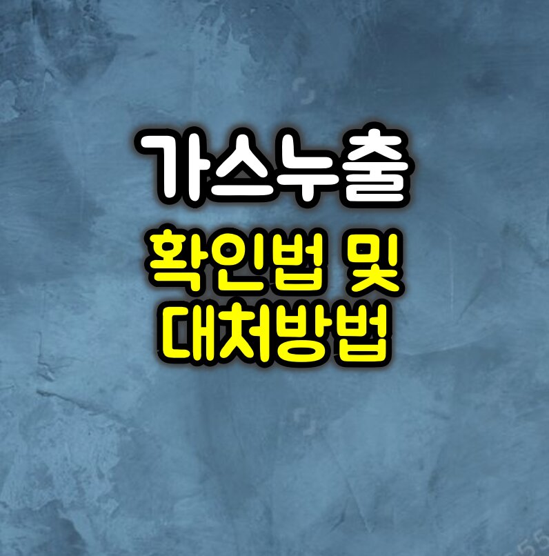 가스불 꺼졌는데 이상한 냄새난다? :: 가스 누출 확인법 & 대처법