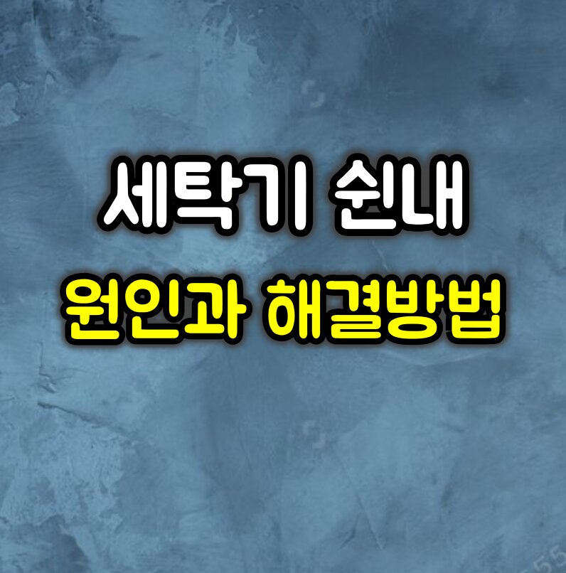 세탁기 쉰내 원인과 해결방법