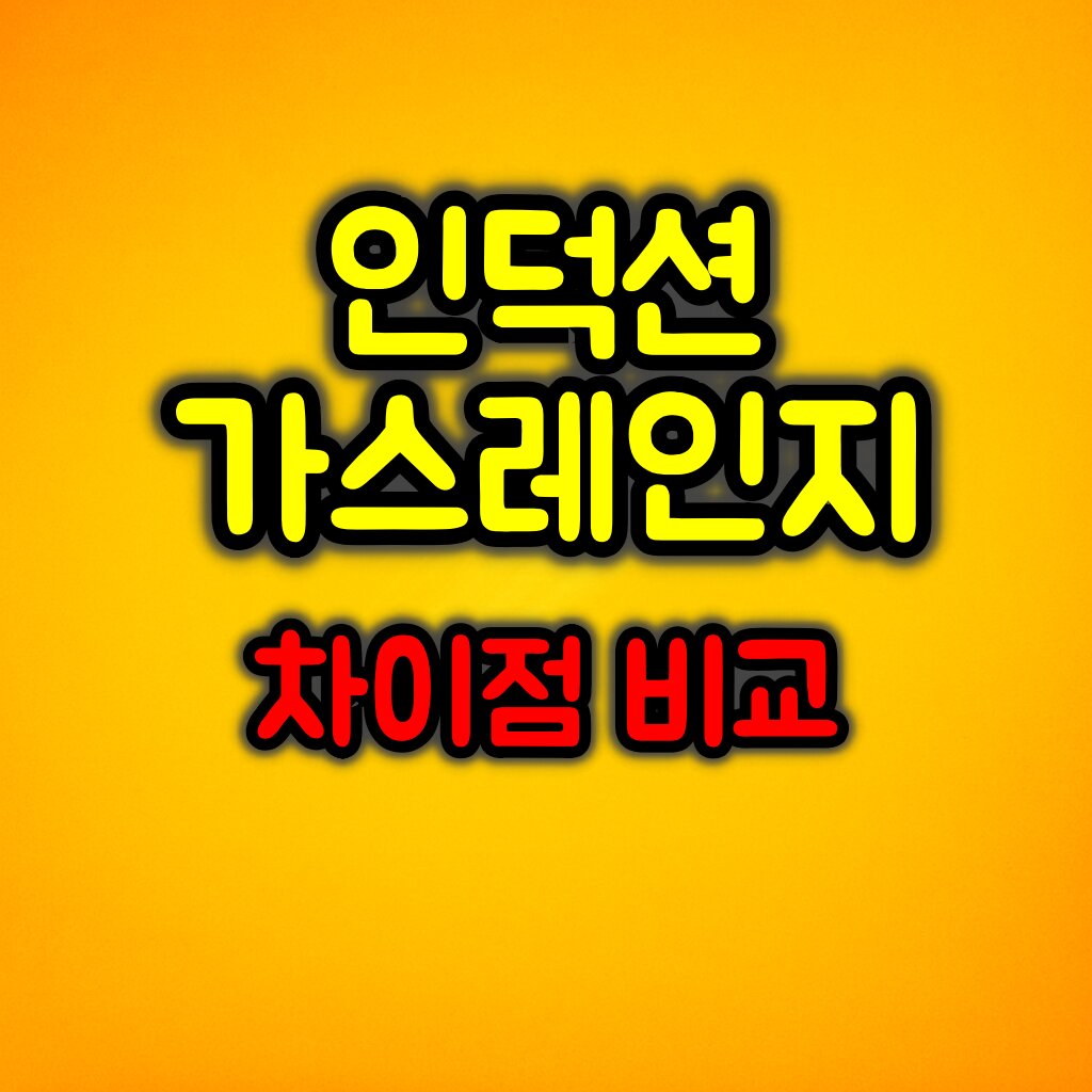 인덕션과 가스레인지 장단점 비교