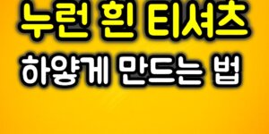 흰티셔츠 복구방법