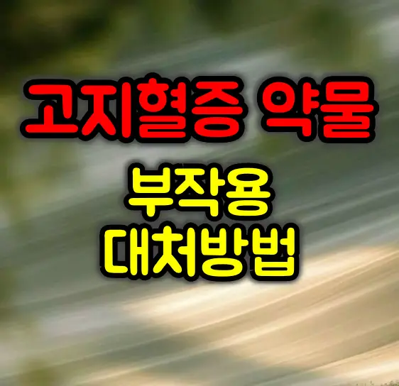 고지혈증 약물 가려움증 부작용 대처방법