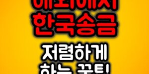 해외에서 한국송금 팁