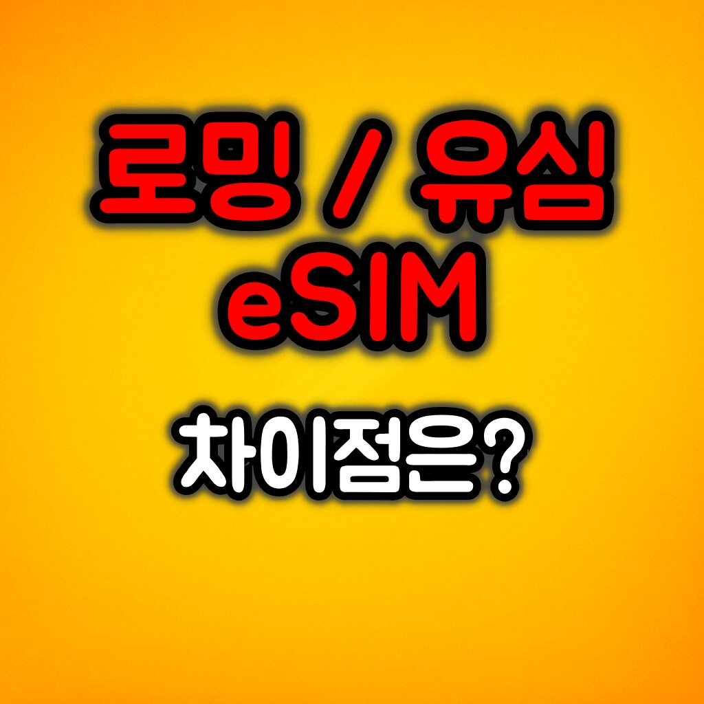 로밍 vs 유심 vs eSIM :: 해외여행 갈 때 휴대폰 사용 방법