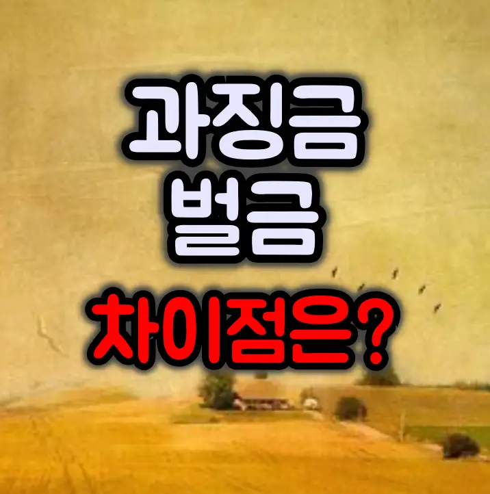 과징금 VS 벌금 :: 기본 개념과 차이점 비교