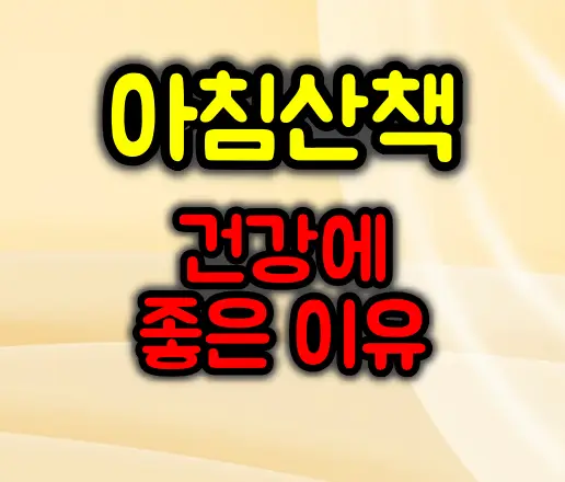 아침산책이 건강에 미치는 효과