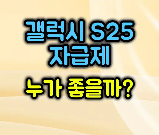 갤럭시 S25 자급제 :: 가볍게 들고 매일 플래그십 경험