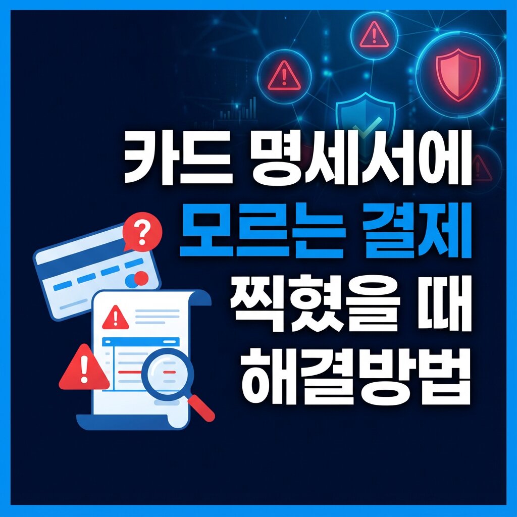 카드 명세서에 모르는 결제 찍혔을 때 해결방법