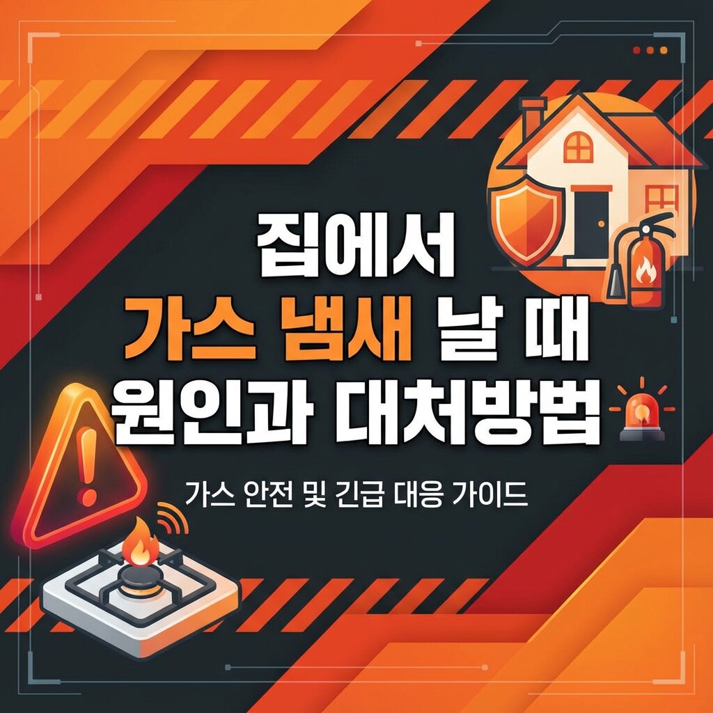 집에서 가스 냄새 날 때 원인과 대처방법
