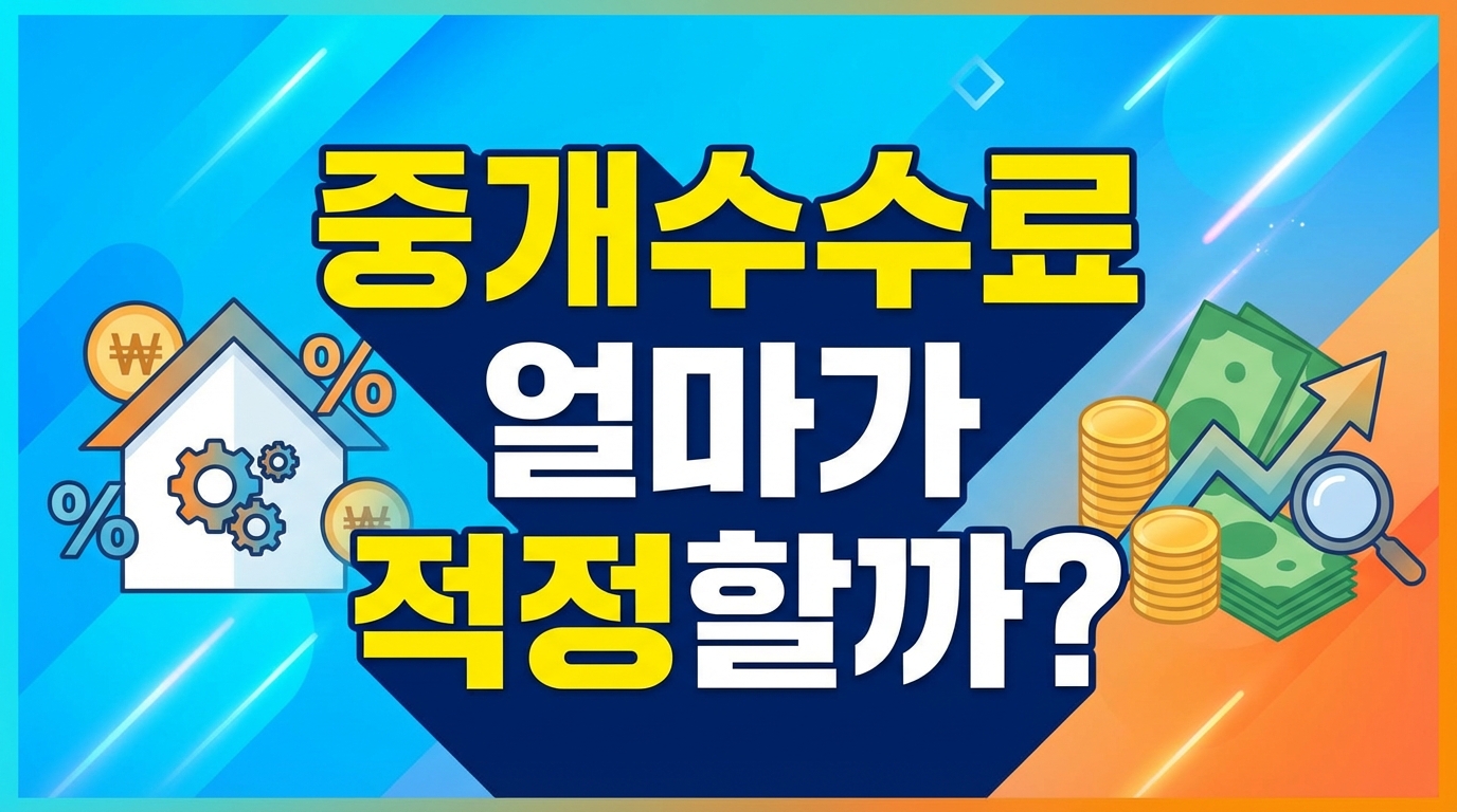중개수수료, 얼마가 적정할까? 2025년으로 보는 현실적인 판단 기준
