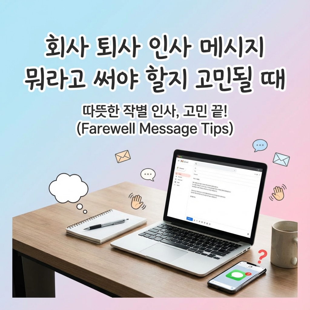 회사 퇴사 인사 메시지 뭐라고 써야 할지 고민될 때