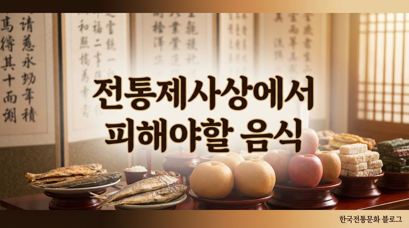 전통 제사상에서 피해야 하는 음식 목록
