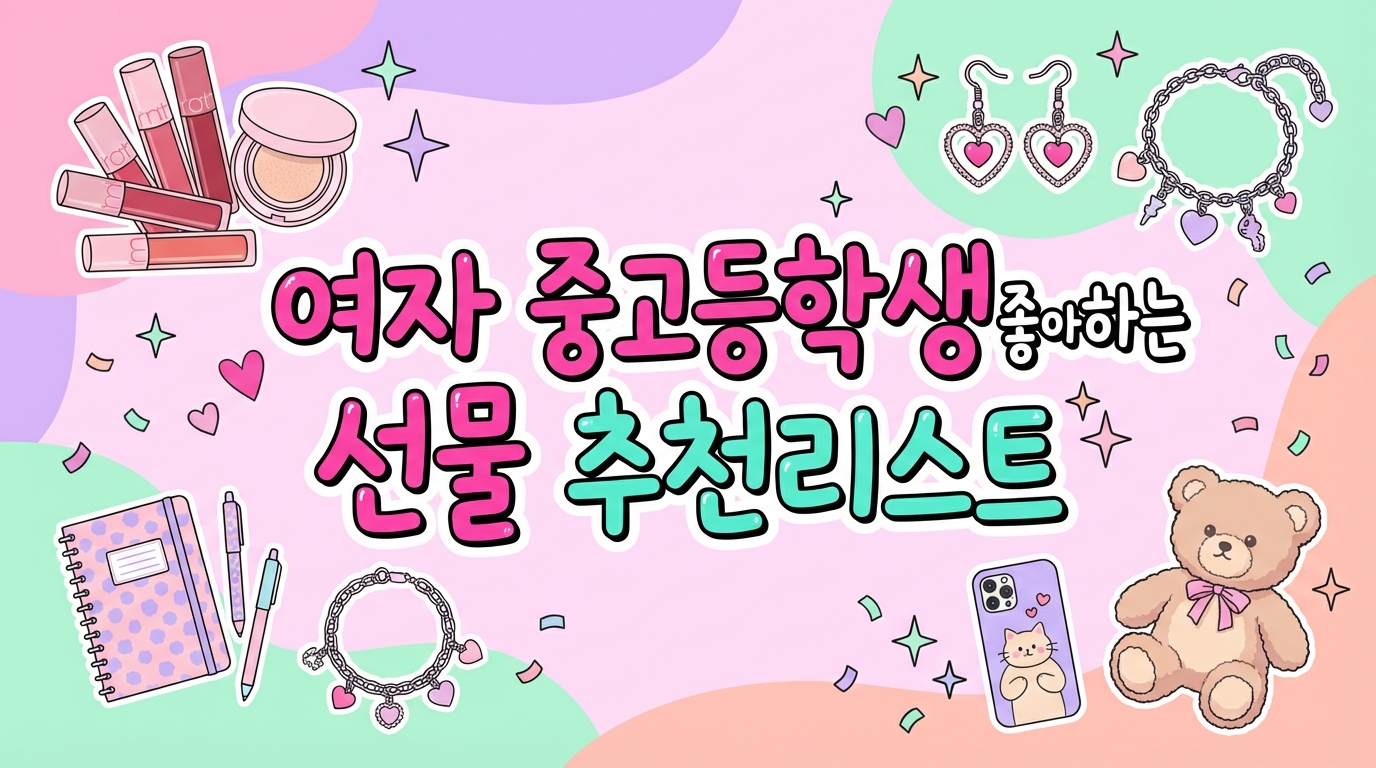 여자 중고등학생이 좋아하는 선물 추천리스트