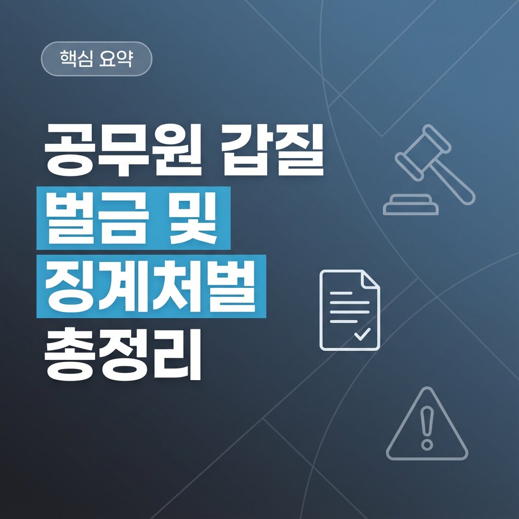 공무원 갑질 벌금 징계