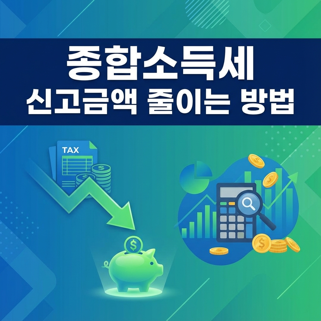 종합소득세 신고 금액 줄이는 방법