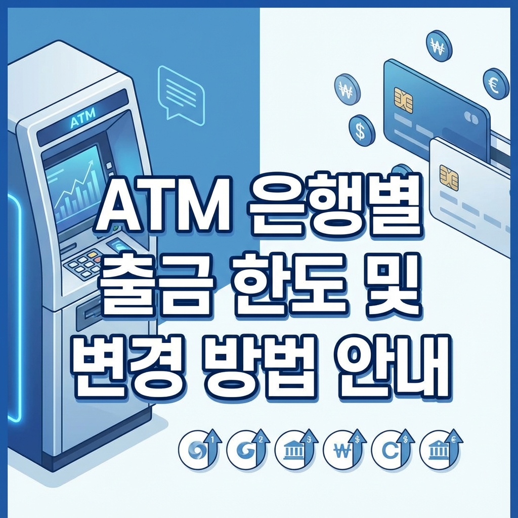 ATM 은행별 출금 한도 및 변경 방법 안내