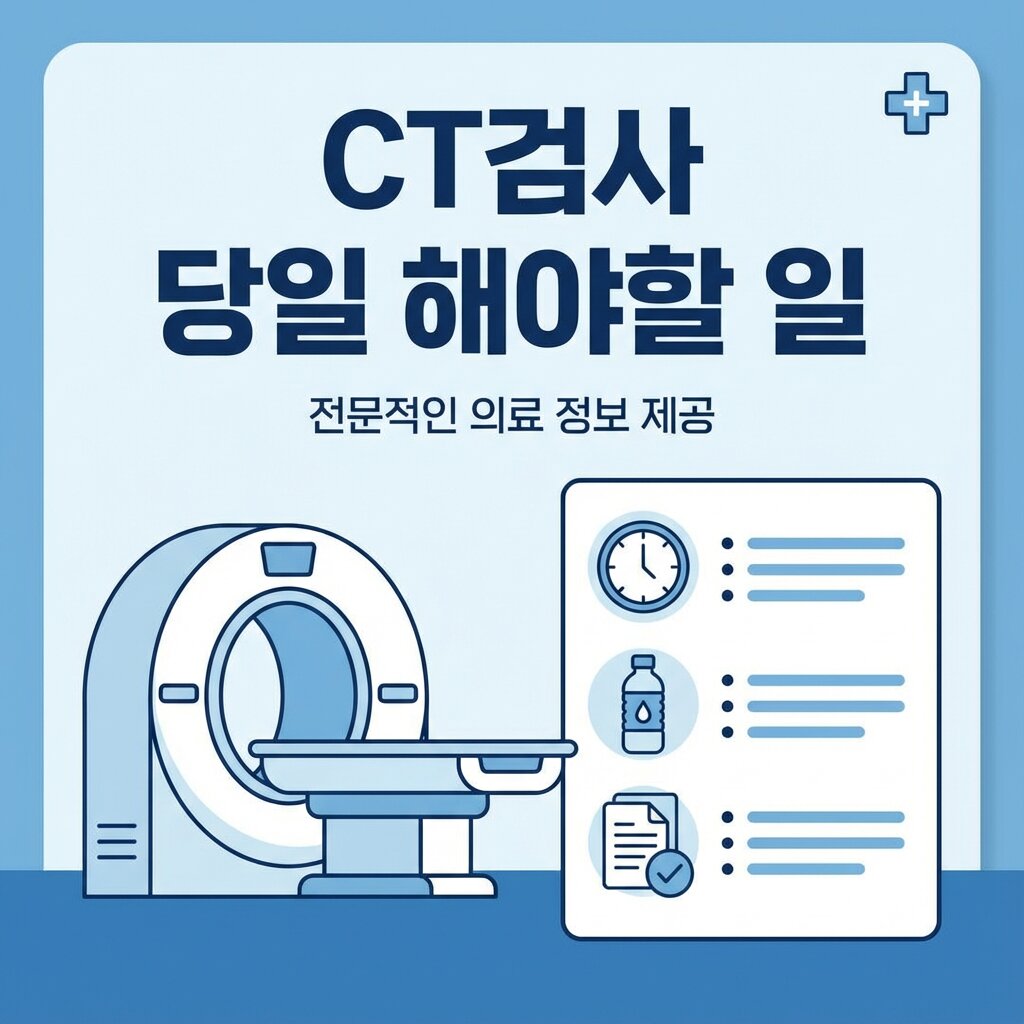 CT 검사 당일, 이것만은 꼭 챙기세요