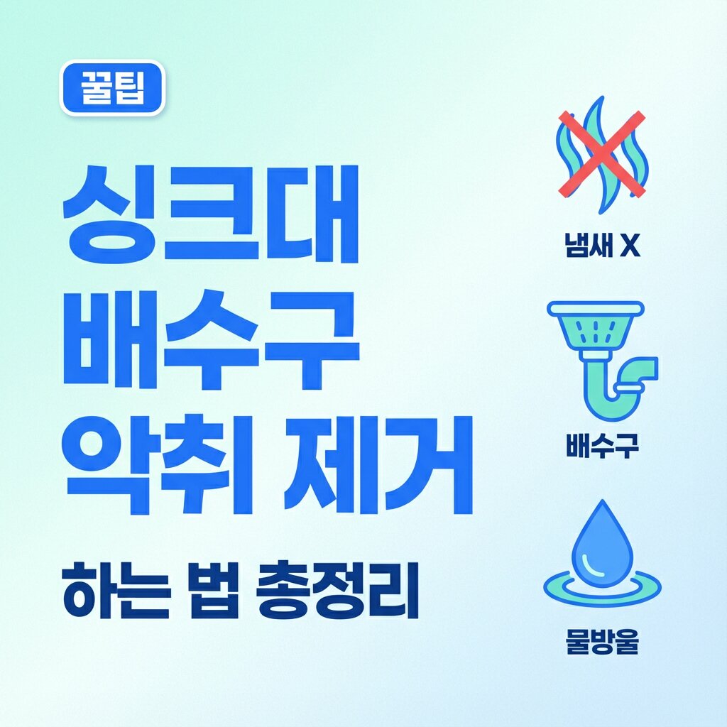 싱크대 배수구 악취 제거하는 법 총정리