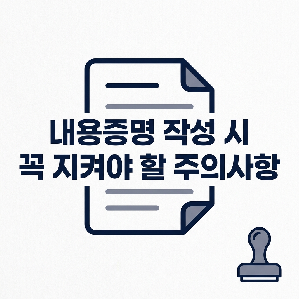 내용증명 작성 시 꼭 지켜야 할 주의사항과 필수 문구