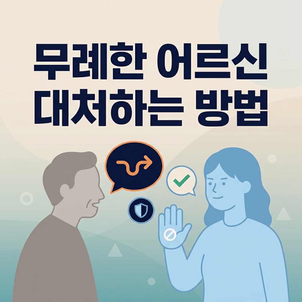 무례한 어르신 대처하는 방법