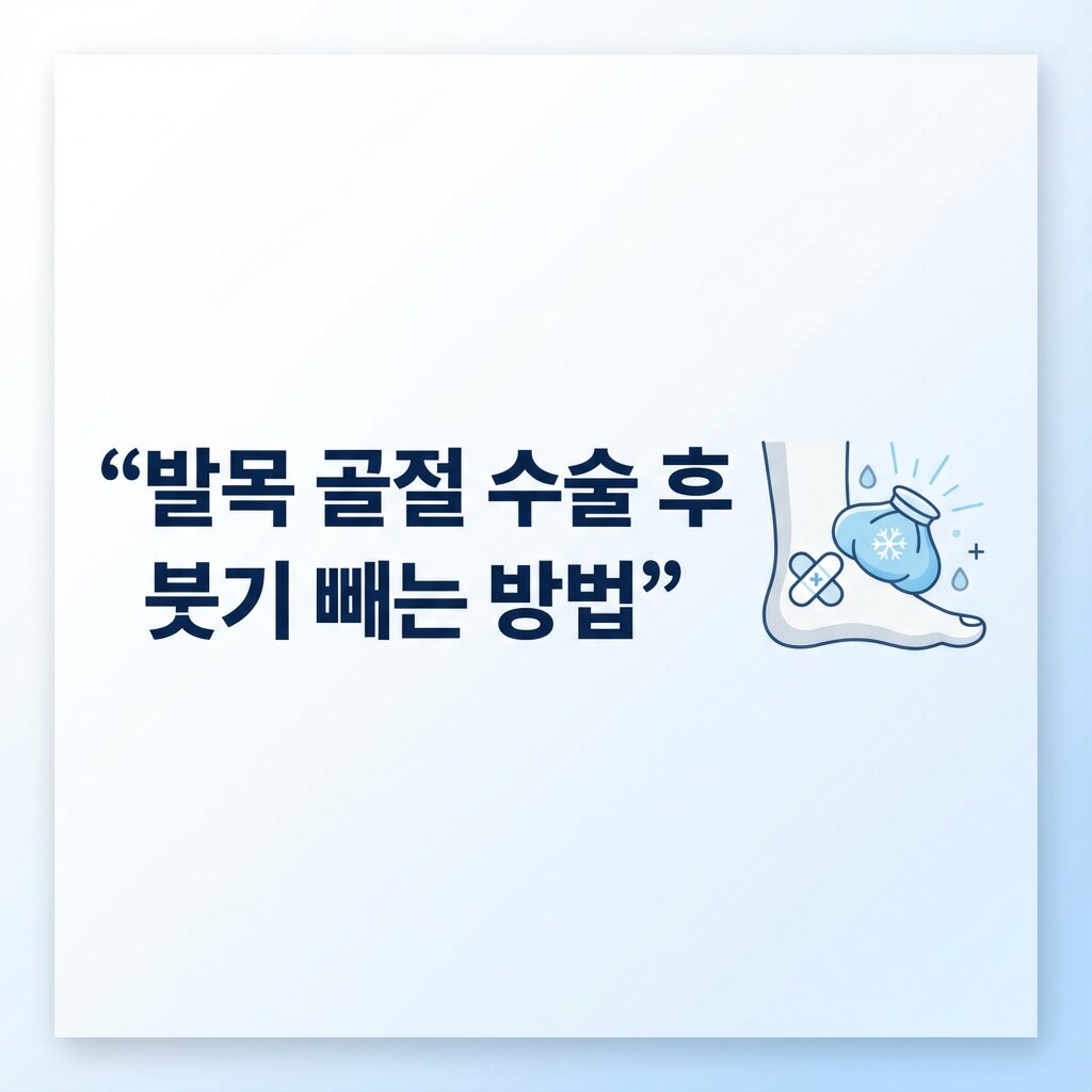 발목 골절 수술 후 붓기 빼는 방법