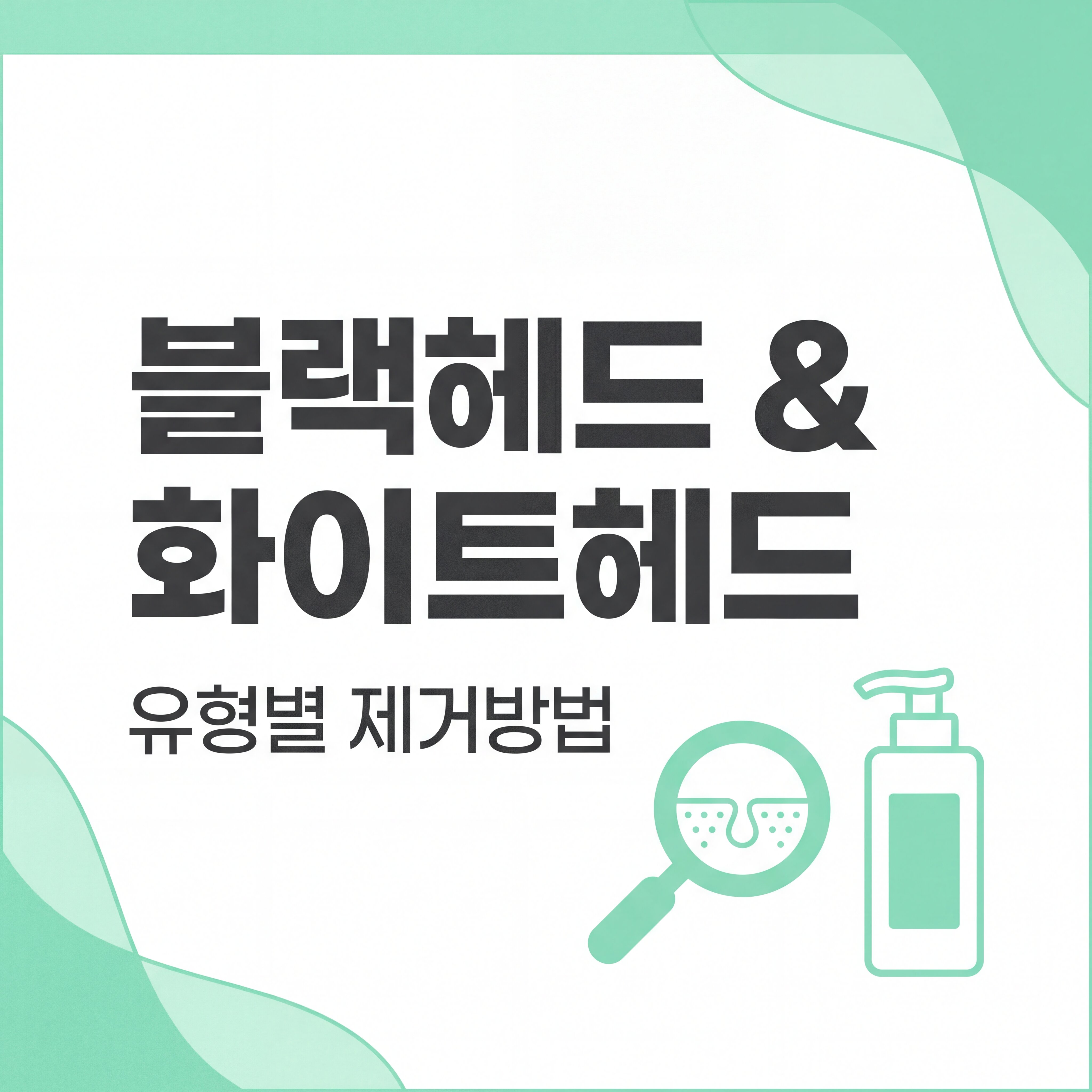 블랙헤드와 화이트헤드 유형별 제거방법 총정리
