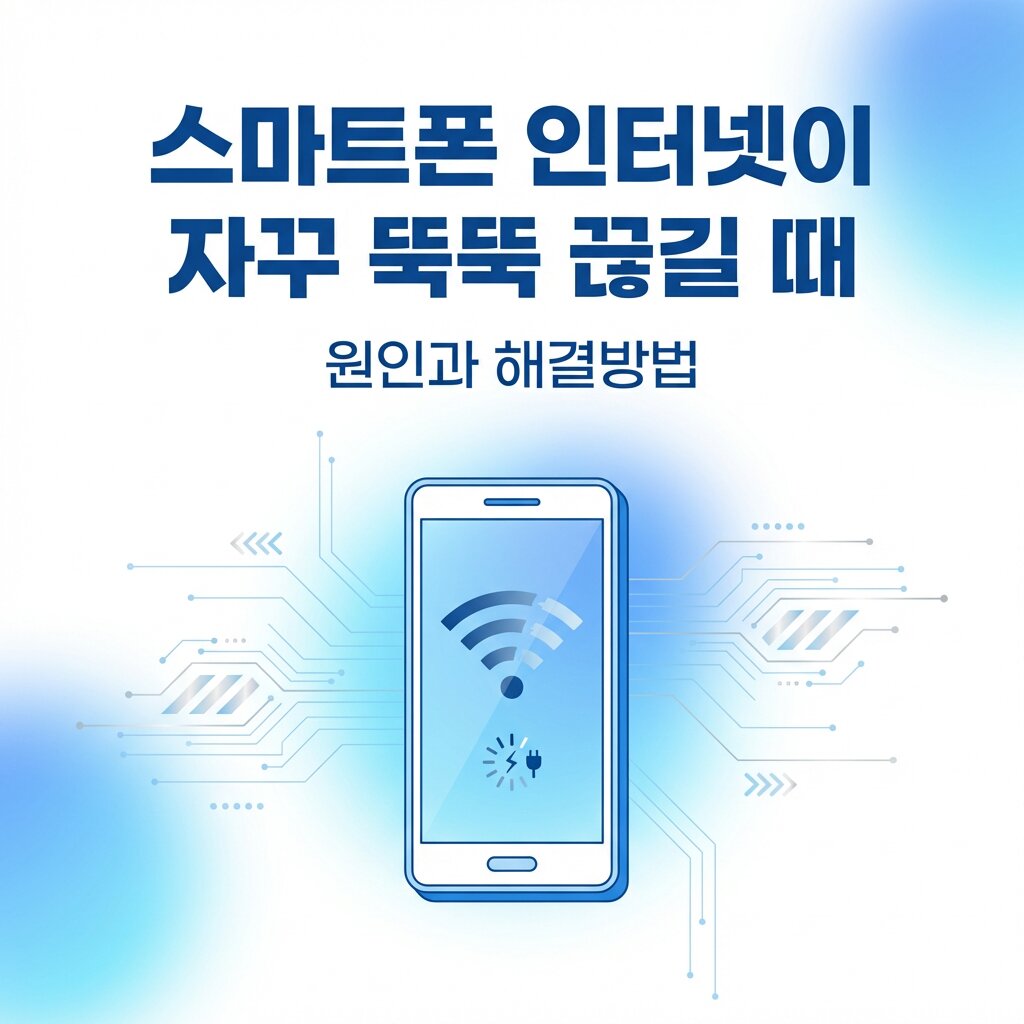 스마트폰 인터넷이 자꾸 뚝뚝 끊길 때 원인과 해결방법