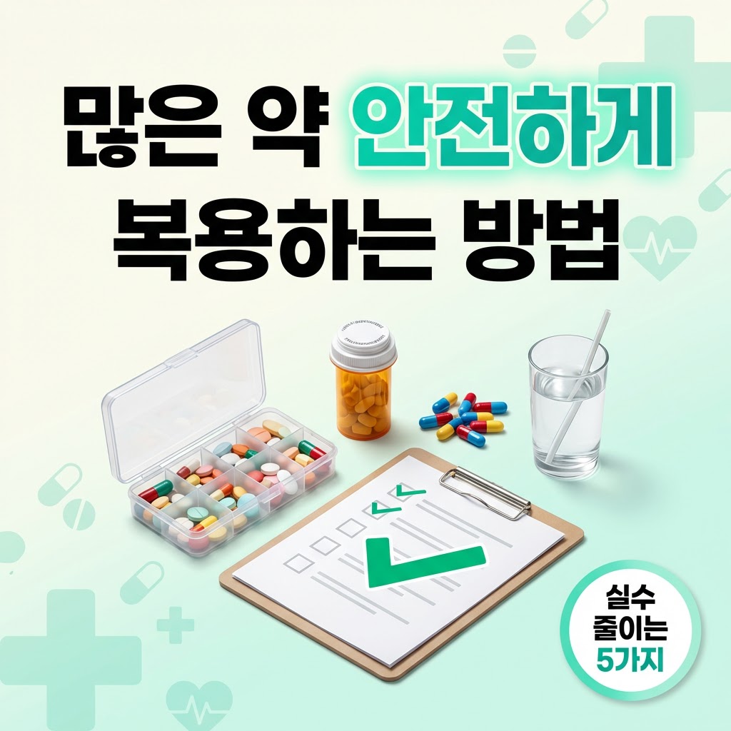 많은 약을 안전하게 복용하는 방법
