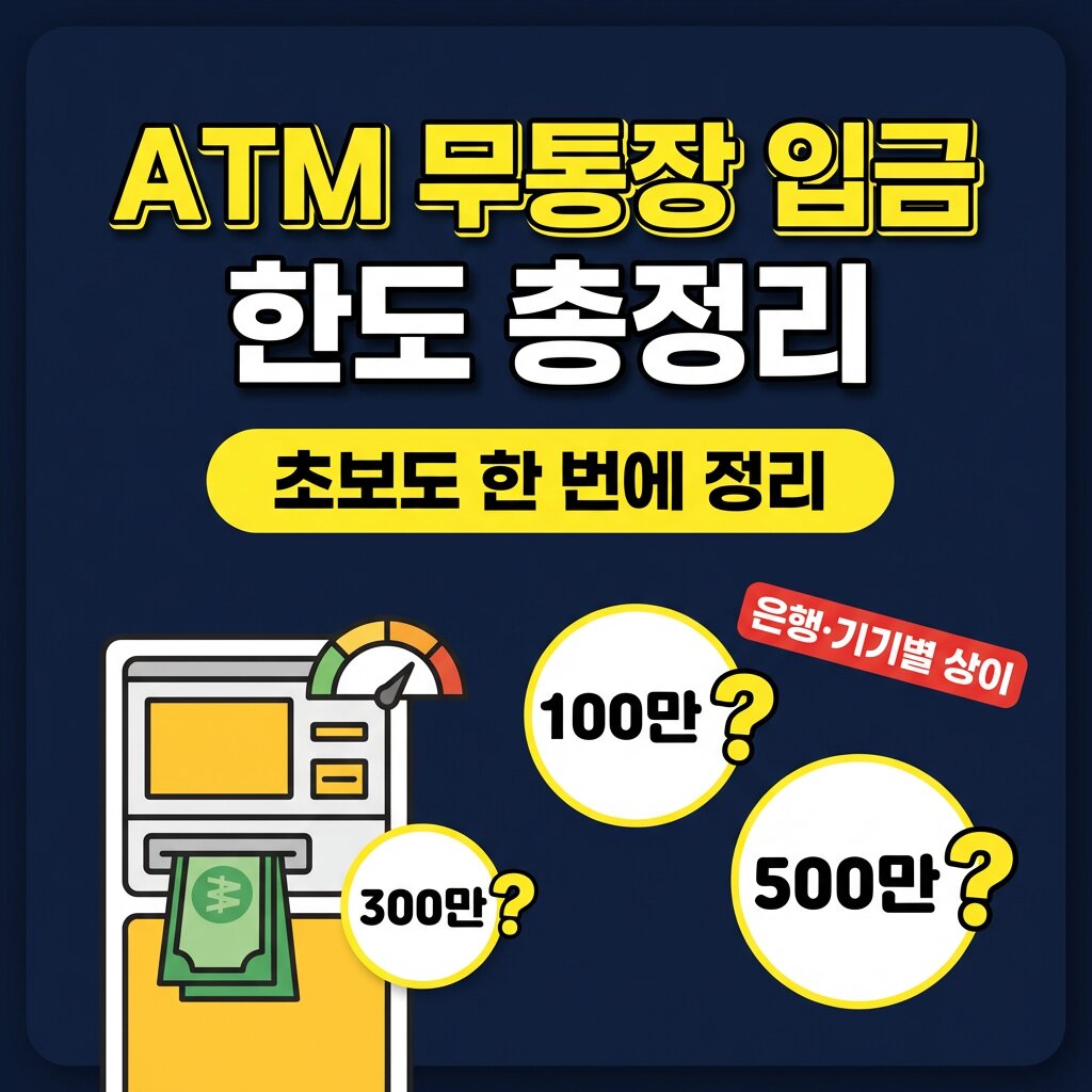 “한 번에 100만원이 안 된다고?” ATM 무통장 입금 한도 총정리
