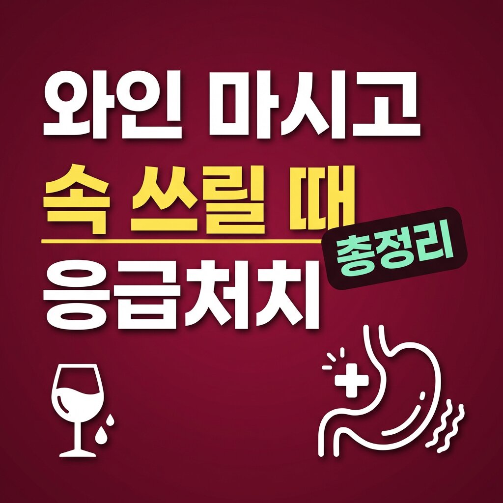와인 마시고 속 쓰릴 때 응급처치 방법 총정리