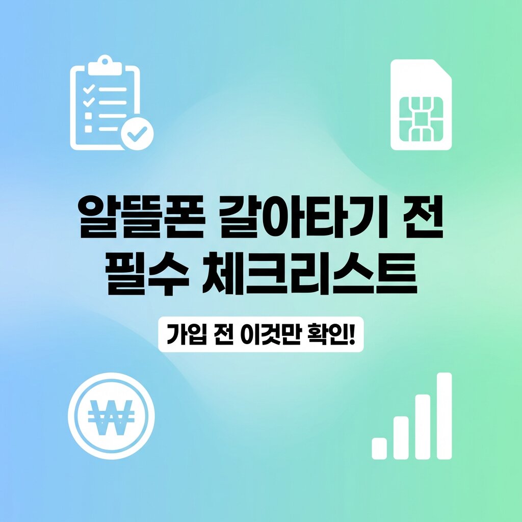 알뜰폰 갈아타기 전 필수 체크리스트