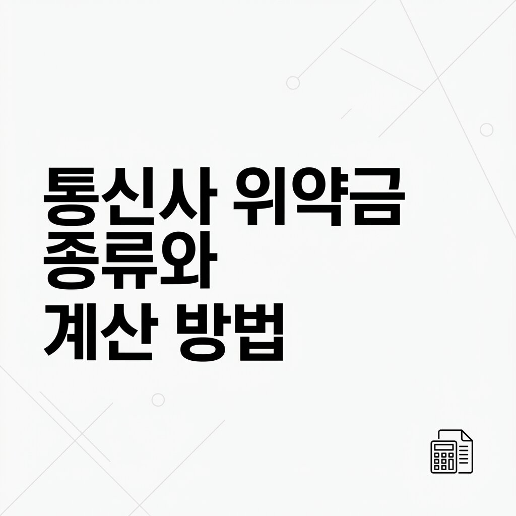 번호이동 전 필수 체크! 통신사 위약금 종류와 계산 방법