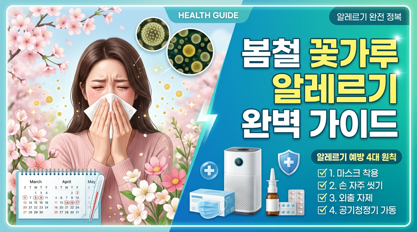 봄철 꽃가루 알레르기 완벽 가이드: 감기와 구분법부터 실전 대처법까지