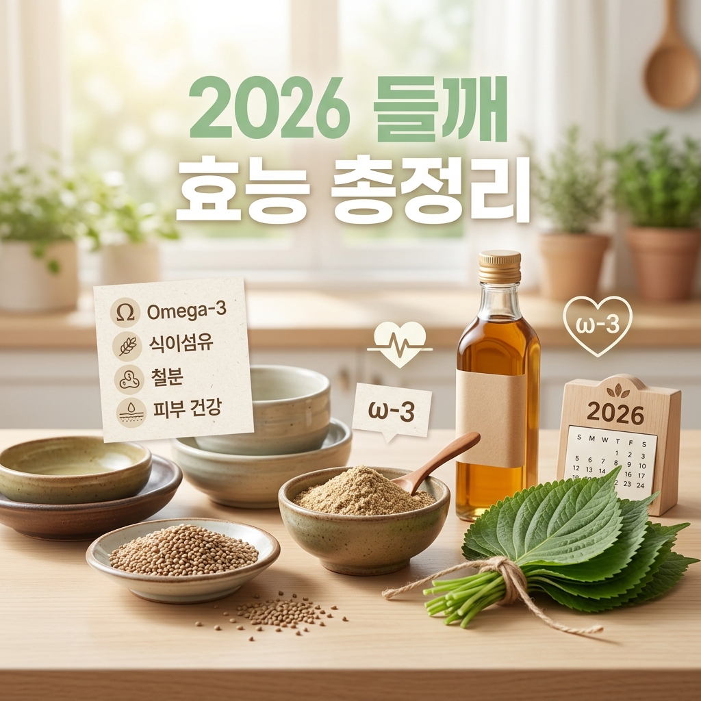 들깨 효능 총정리 2026 | 혈관·염증·뇌건강까지
