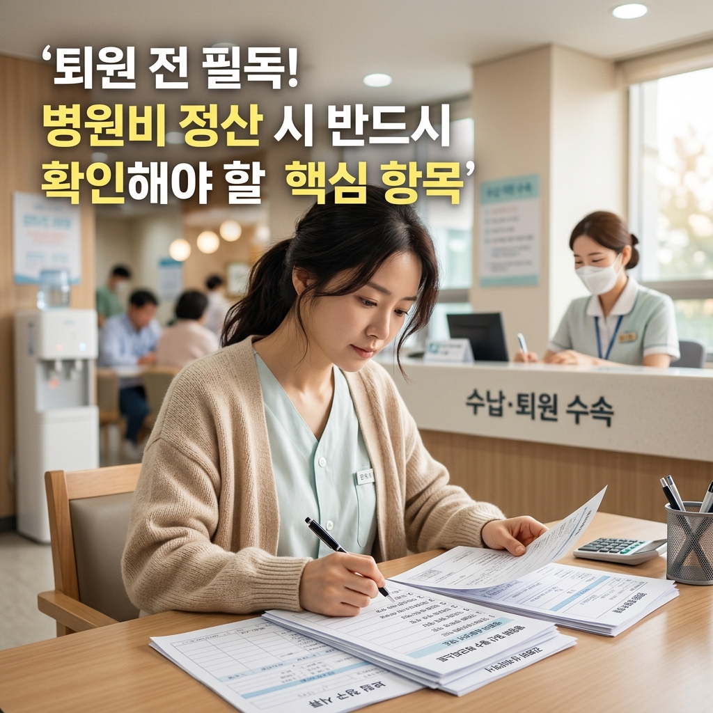 퇴원 전 필독! 병원비 정산 시 반드시 확인해야 할 핵심 항목