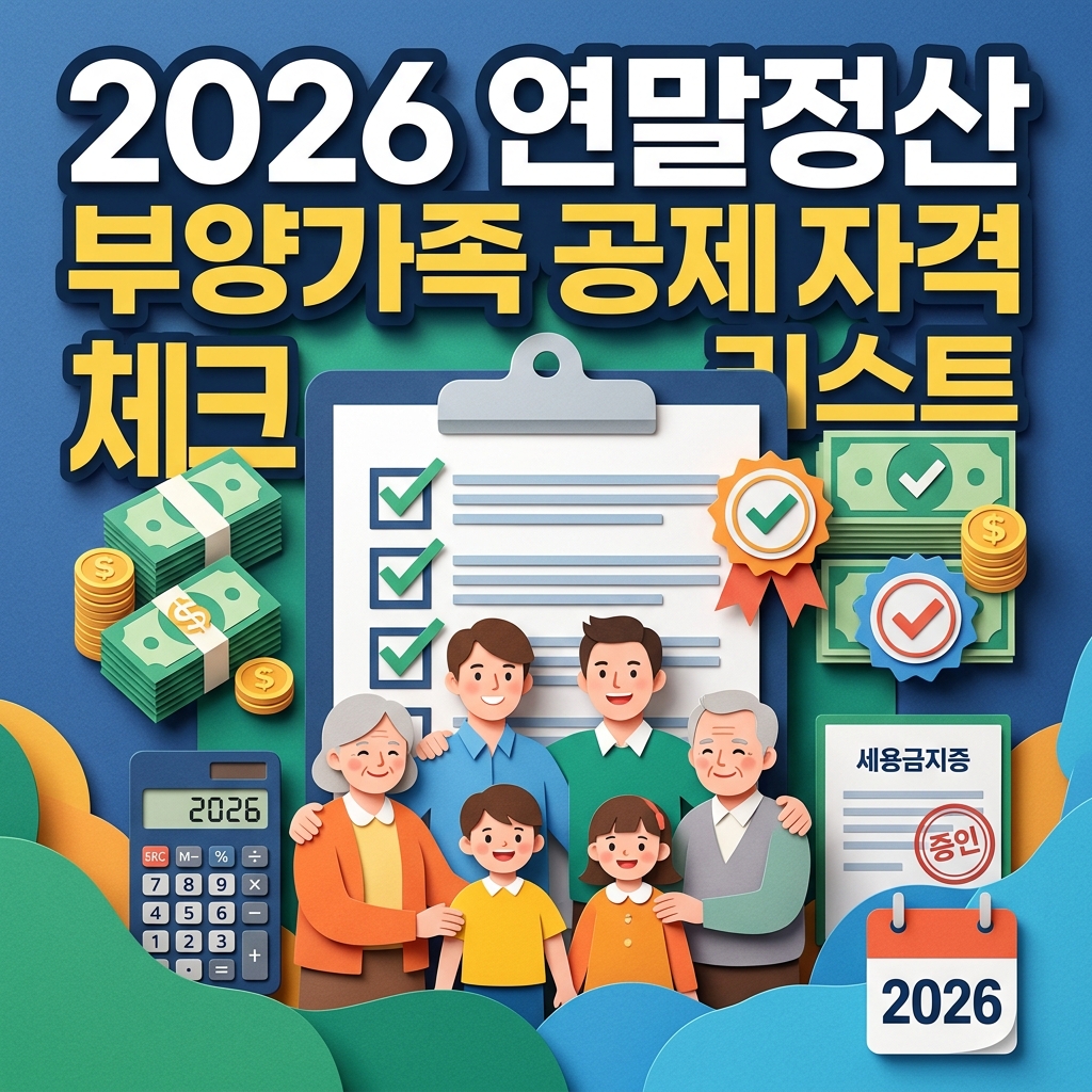 2026 연말정산 부양가족 공제 자격 체크리스트