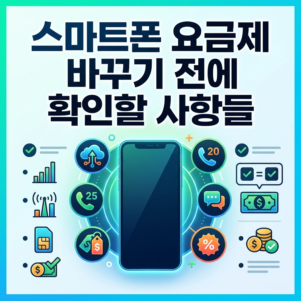 스마트폰 요금제 바꾸기 전에 확인할 사항들