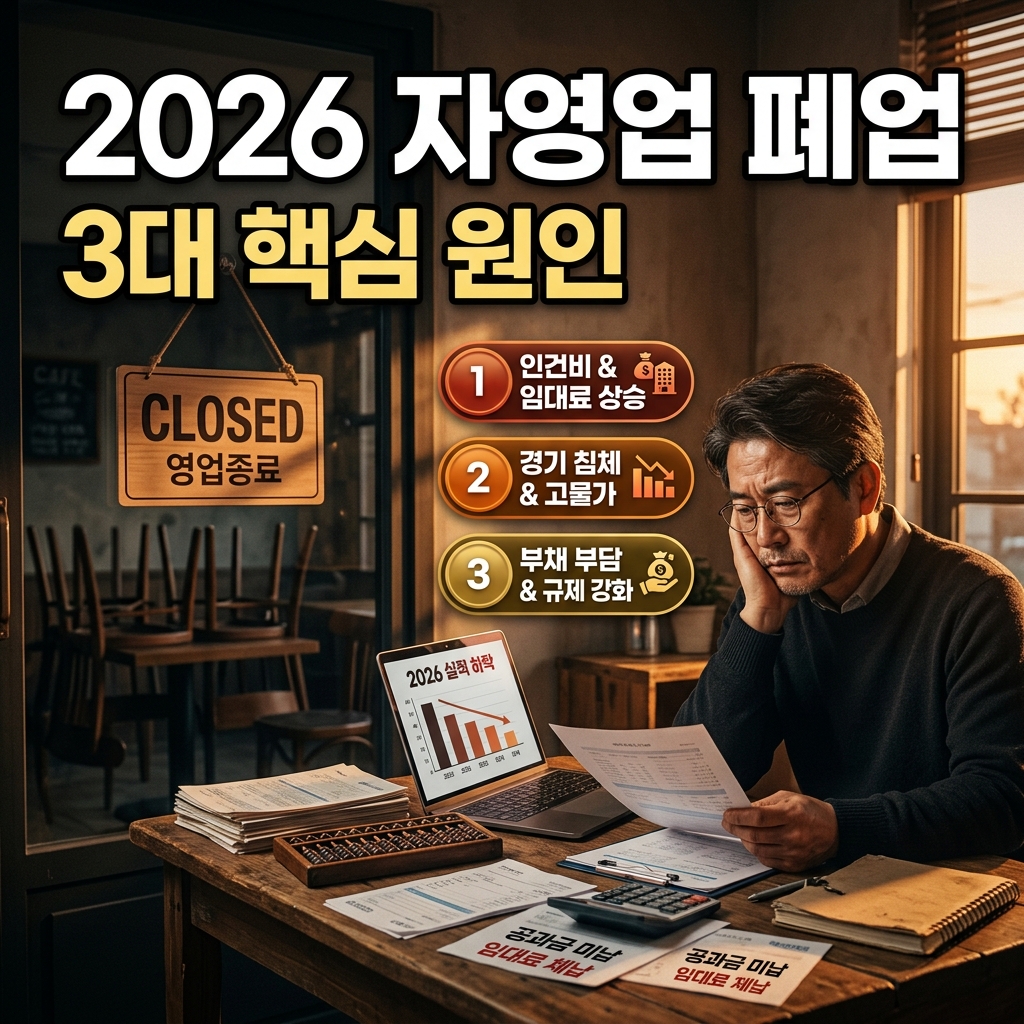 매출은 오르는데 남는 게 없다? 2026 자영업 폐업의 3대 핵심 원인