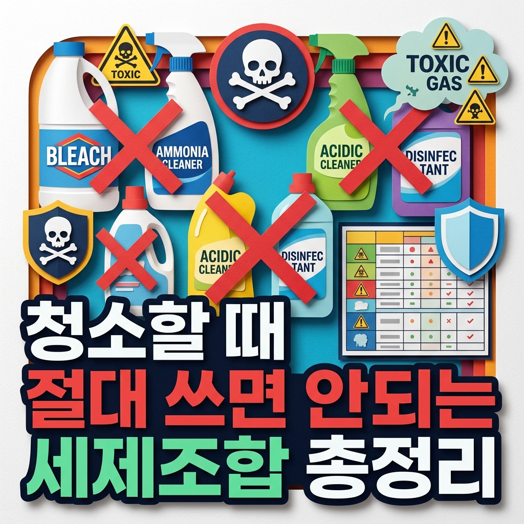 청소할 때 절대 섞으면 안되는 세제 조합 총정리