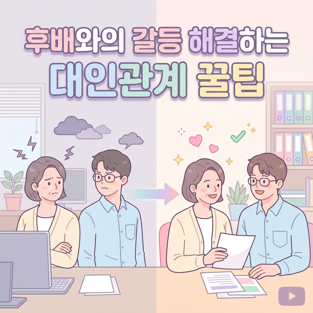 후배와의 갈등 해결하는 대인관계 꿀팁
