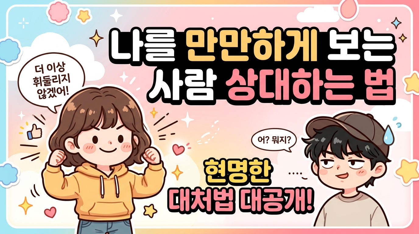 나를 만만하게 보는 사람 상대하는 법