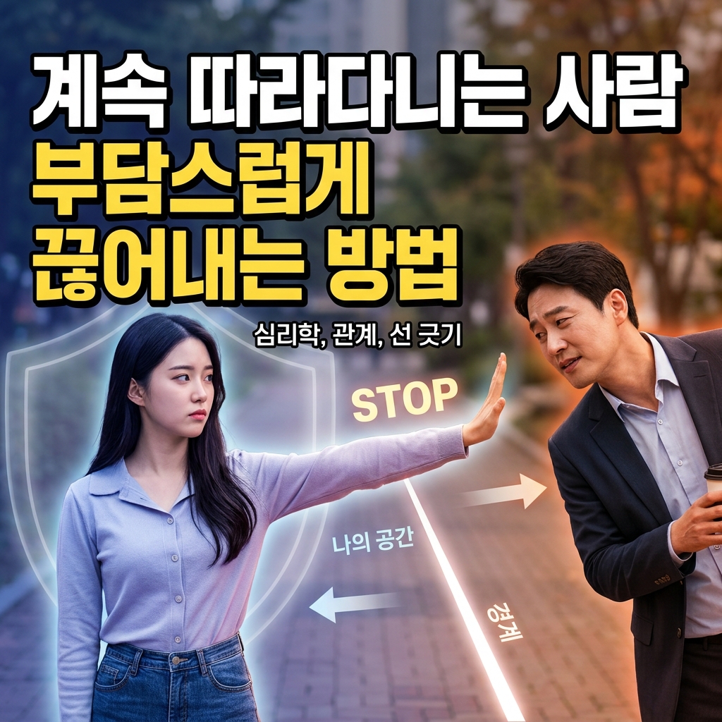 계속 따라다니는 사람 부담스럽게 끊어내는 방법