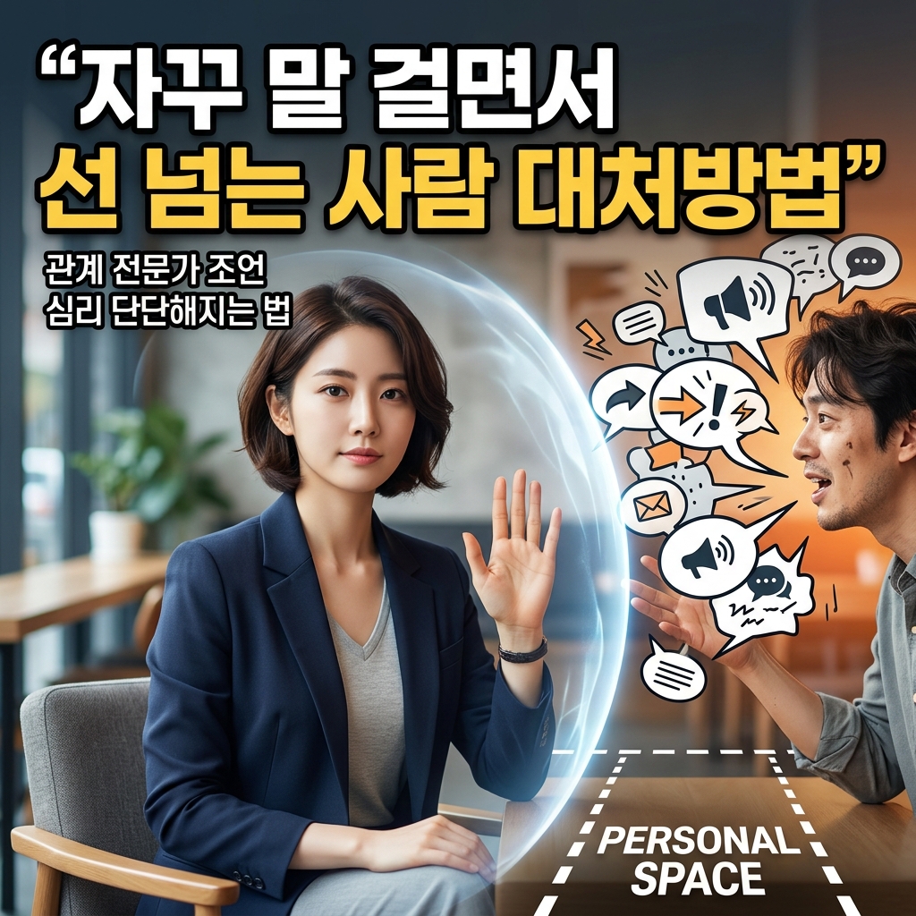 자꾸 말 걸면서 선 넘는 사람 대처방법