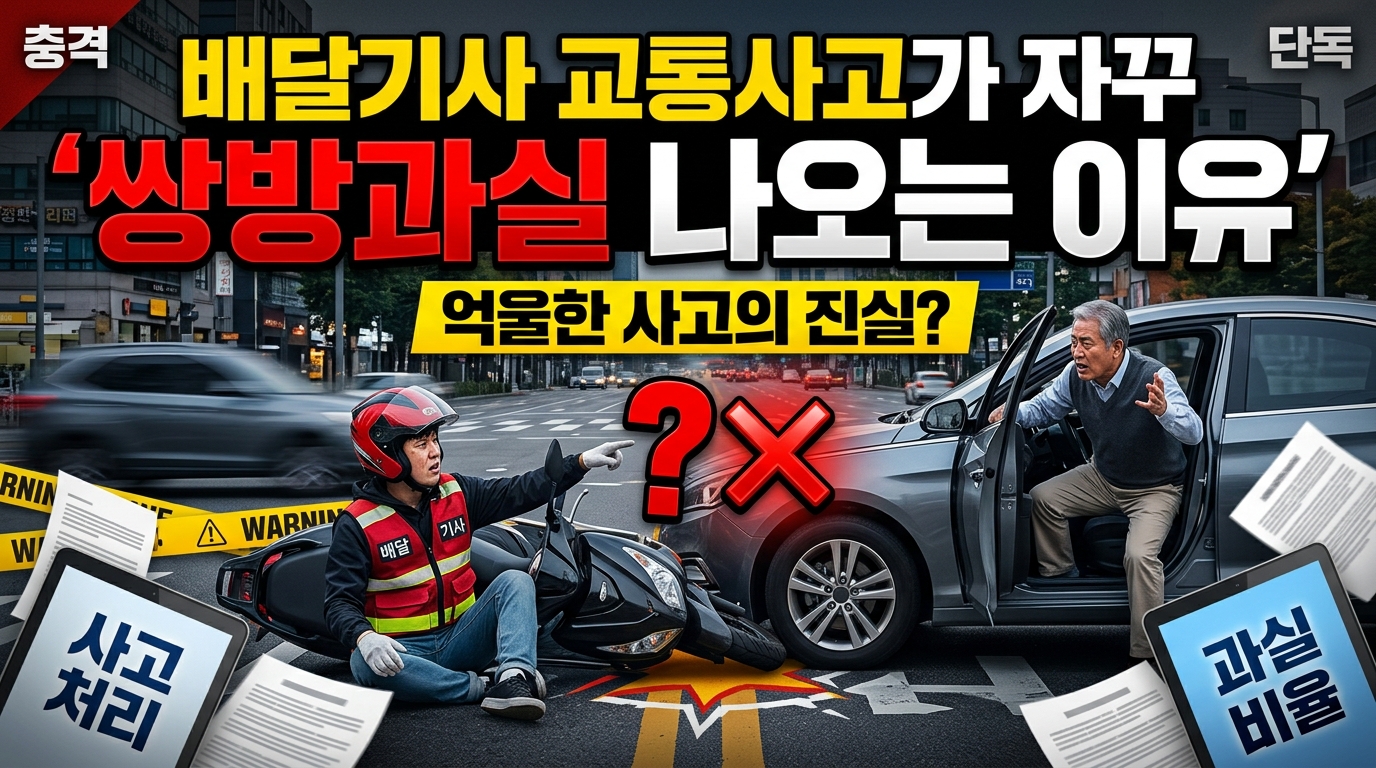 배달기사 교통사고가 자꾸 쌍방과실이 나오는 이유